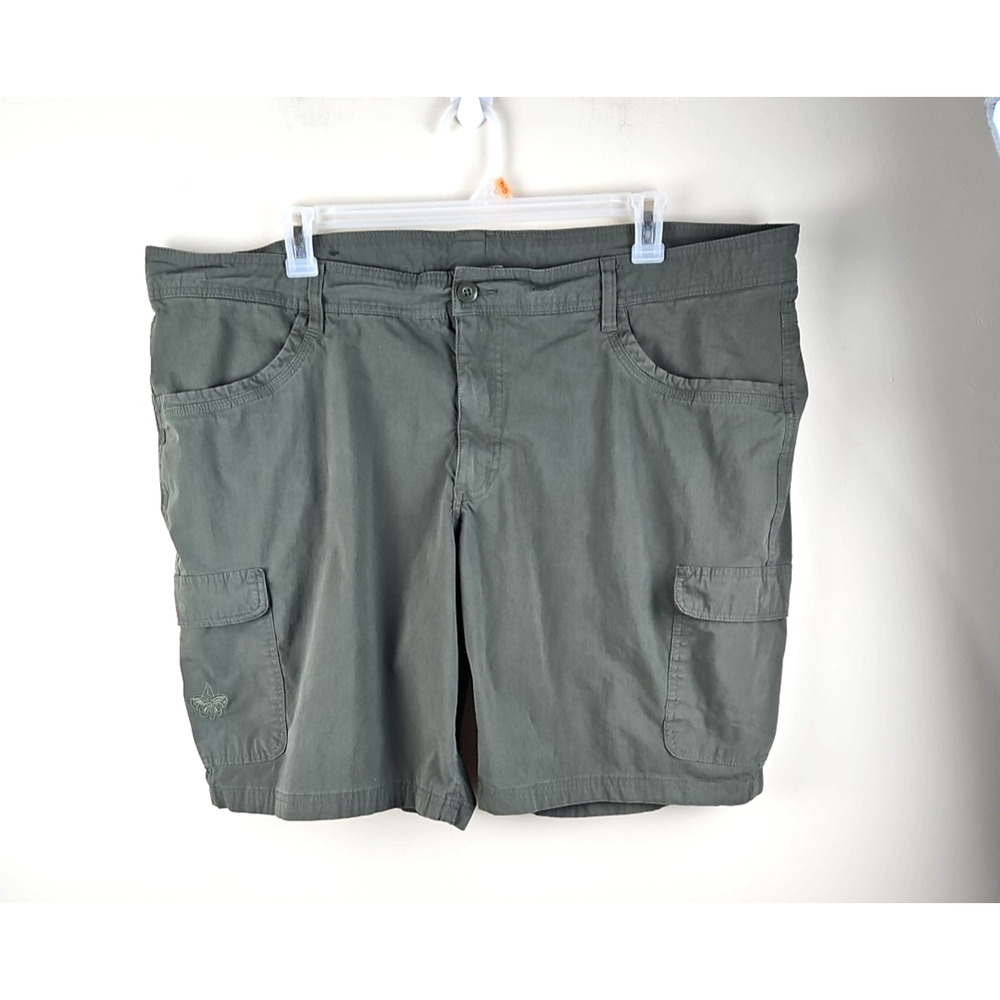 Boy Scouts of America Cargo Shorts size 46 Green Uniform Adult stretch